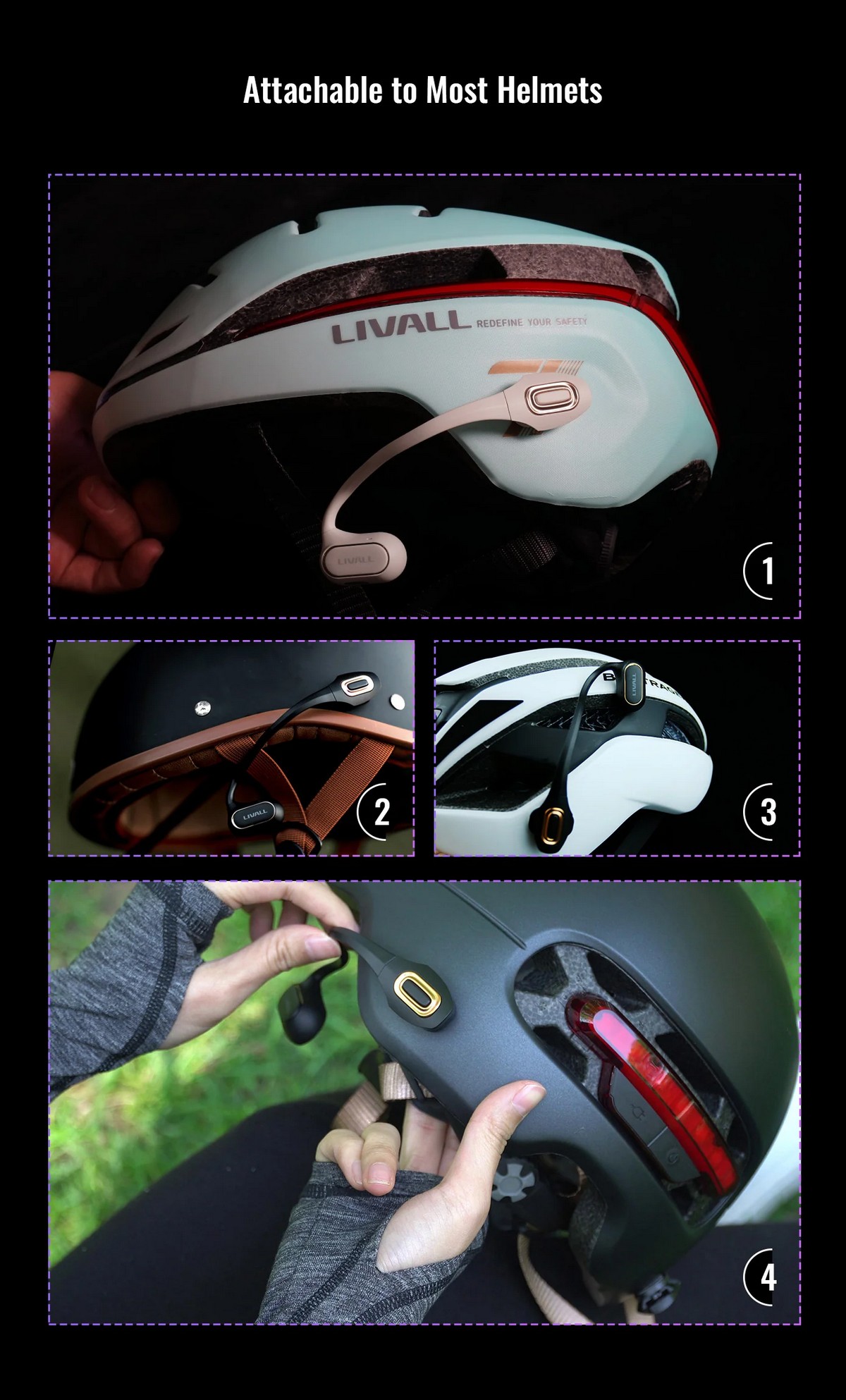 наушники для велосипедного шлема