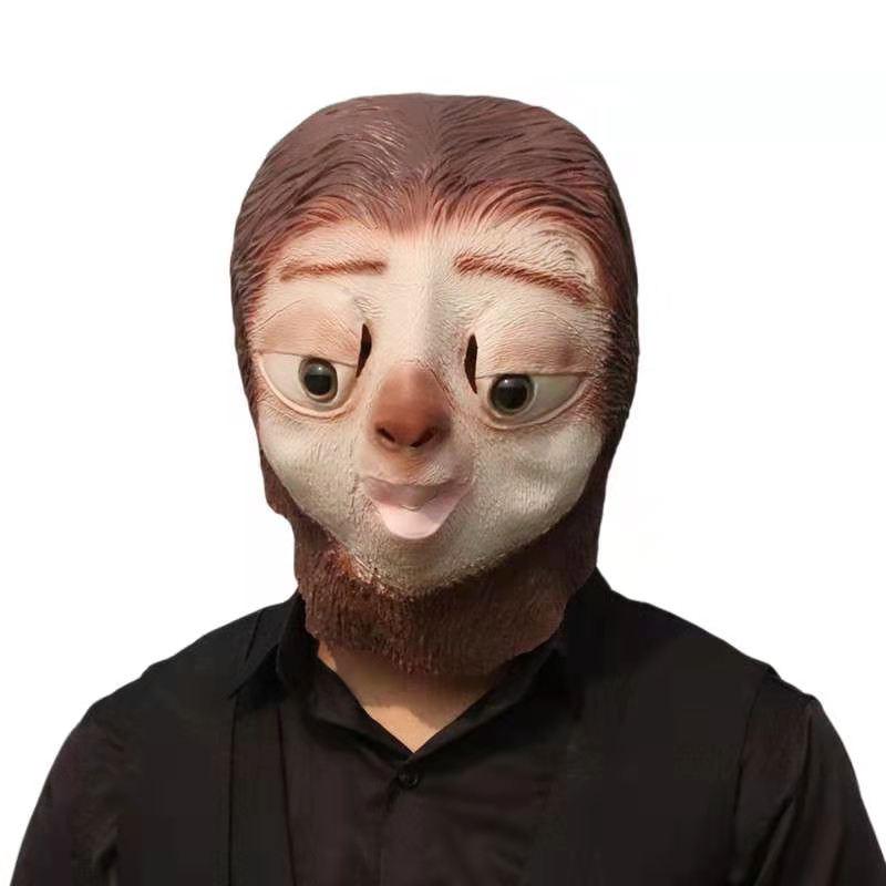 маска для лица ленивца из силикона и латекса
