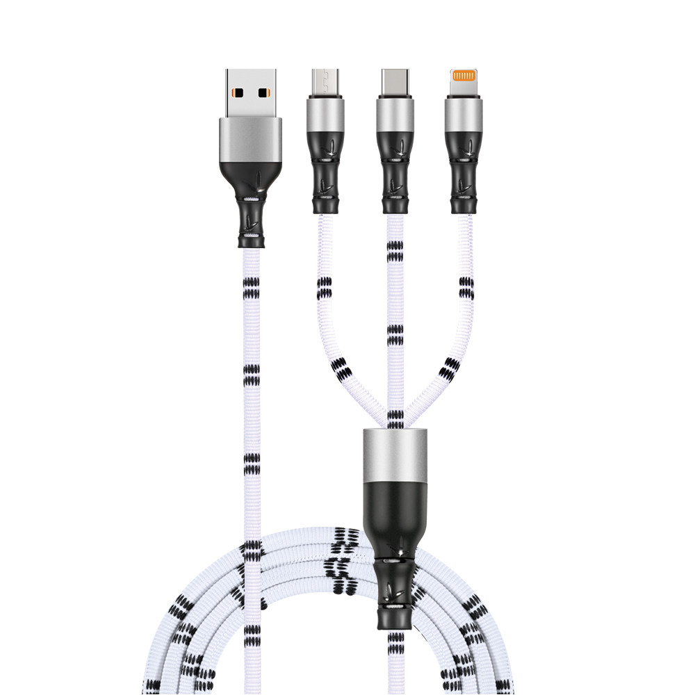USB-кабель 3V1 с бамбуковым дизайном