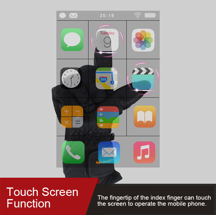 зимние перчатки с сенсорной поверхностью для пальцев для смартфонов