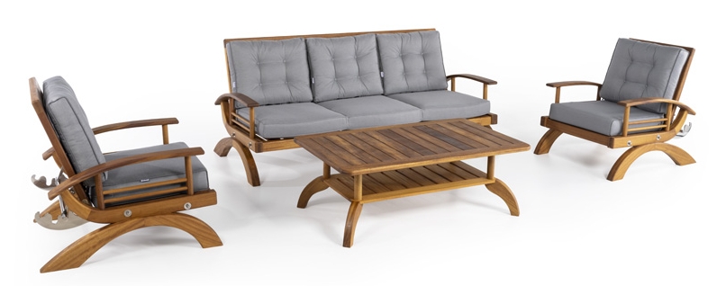 Садовый диван из ротанга - садовый деревянный набор для сидения