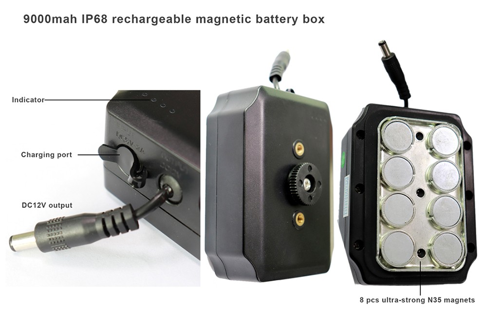 Магнитная батарея емкостью 9000 мАч для питания задней камеры