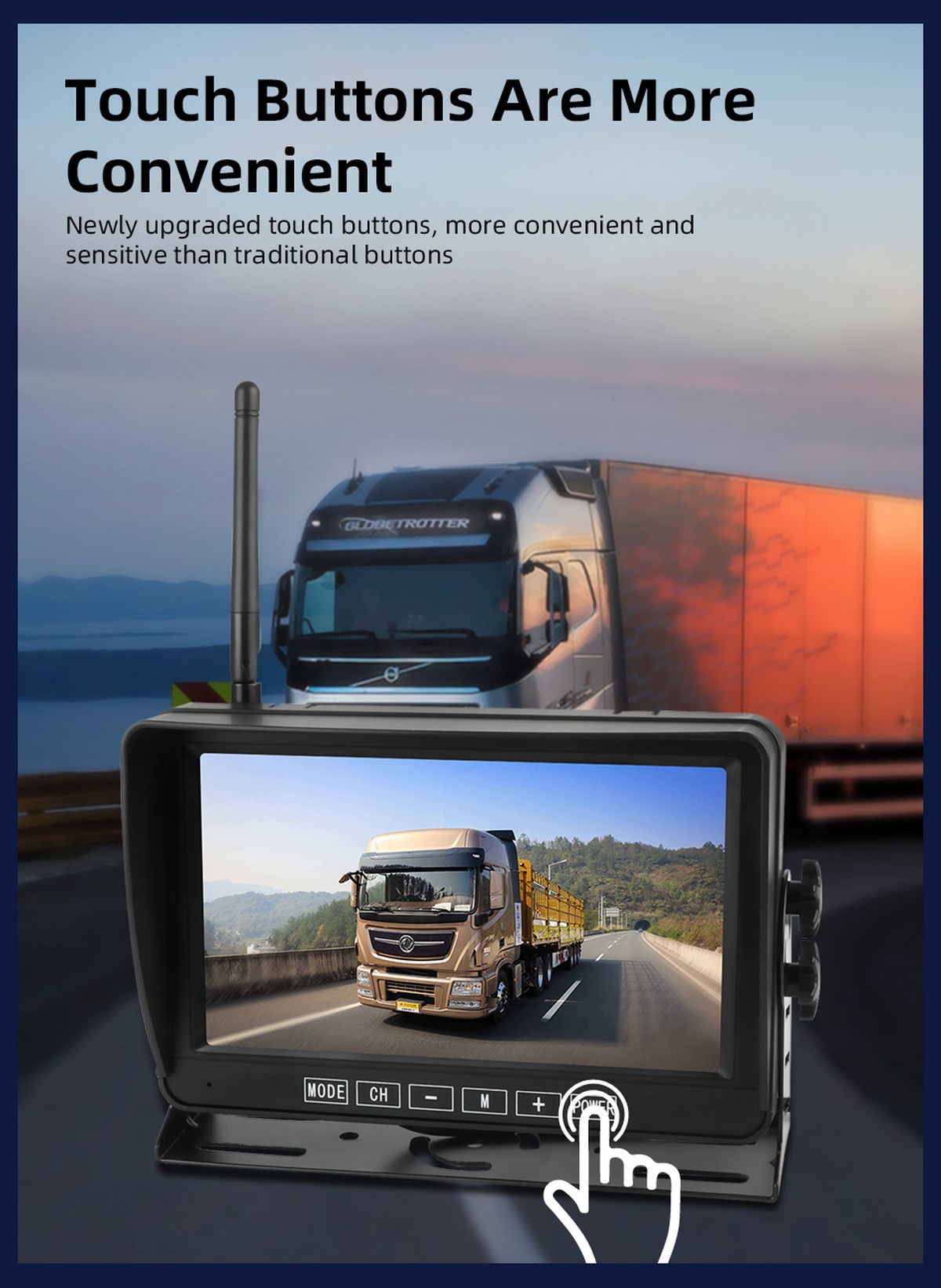 беспроводной монитор парковочной системы - для грузовиков, фургонов, легковых автомобилей