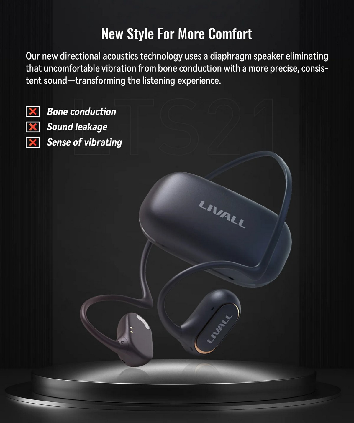 livall lts21 для беспроводных слуховых аппаратов Bluetooth